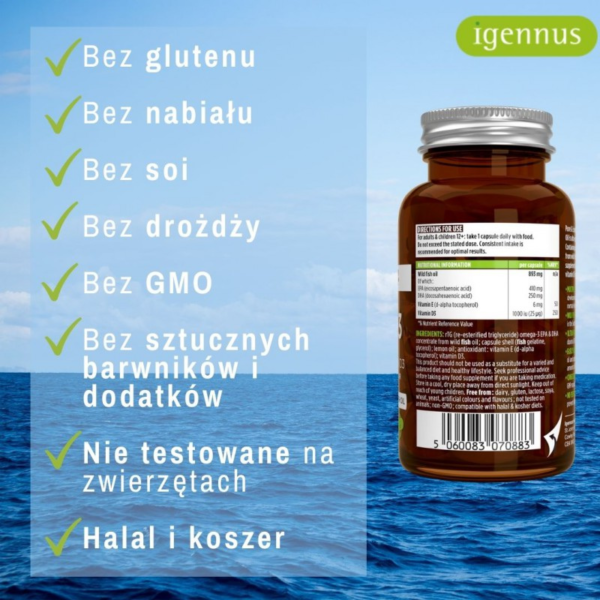zdrowie naturalnnie omega3 z d3 ultra czysty etykieta
