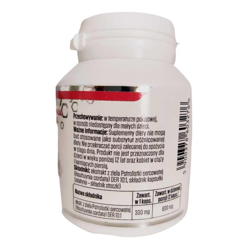 zdrowie naturalnie houttuynia cordata etykieta bm research