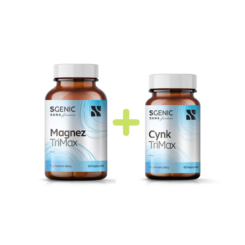 zdrowie naturalnie zestaw sgenic magnez i cynk trimax