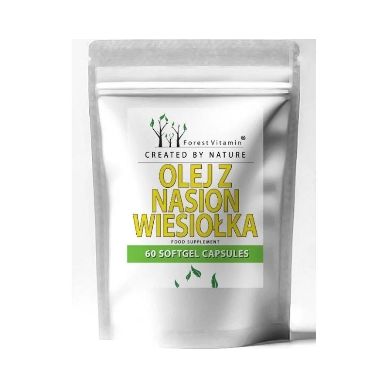 zdrowie naturalnie Olej z Nasion Wiesiołka 500mg Forest Vitamin 60 kapsułek żelowych - suplement diety